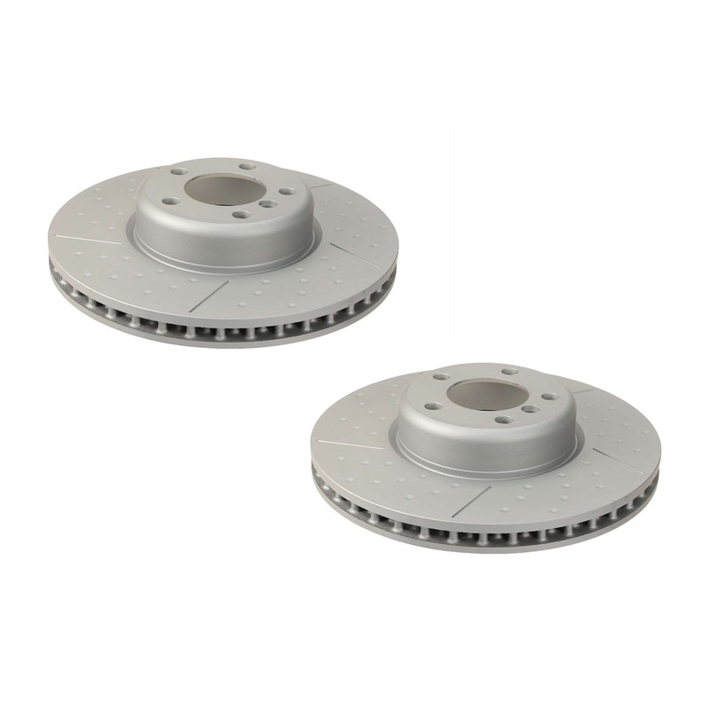Front Brake Rotors Dimpled & Slotted Kit (340×30) – BMW F2x 228i / F3x 328i 428i & more