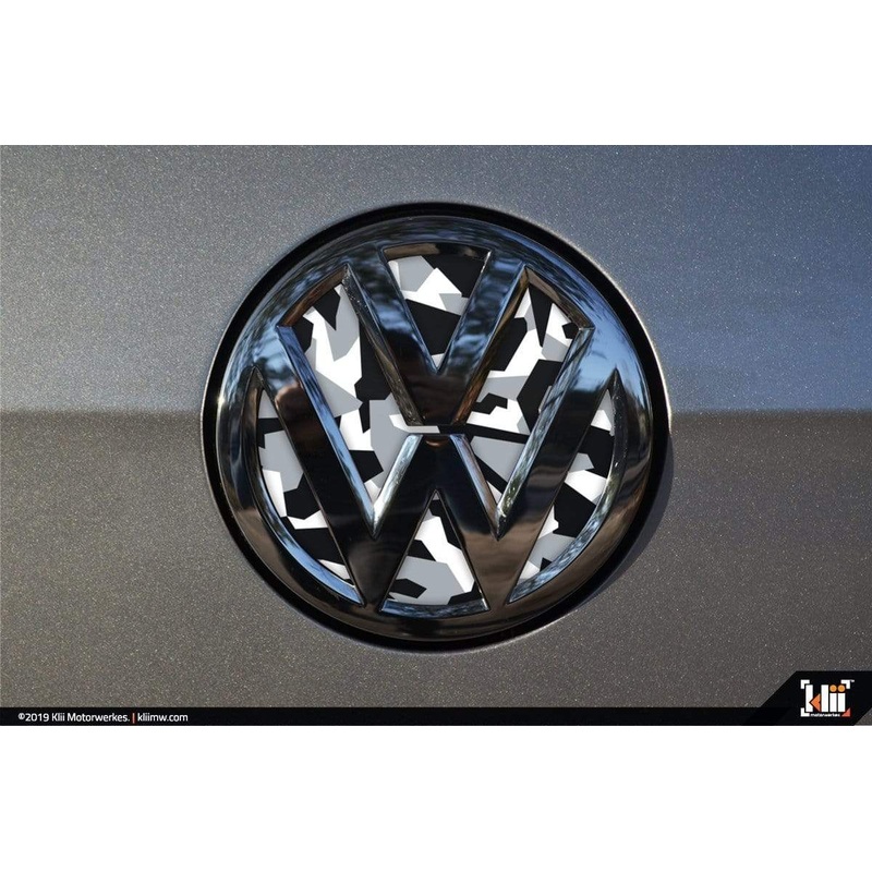 VW Rear Badge Insert – Arctic Abstract Camo