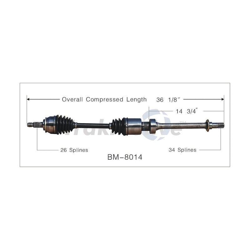 Axle Assembly Front Right Manual – MINI Cooper / S / JCW / R52 / R53