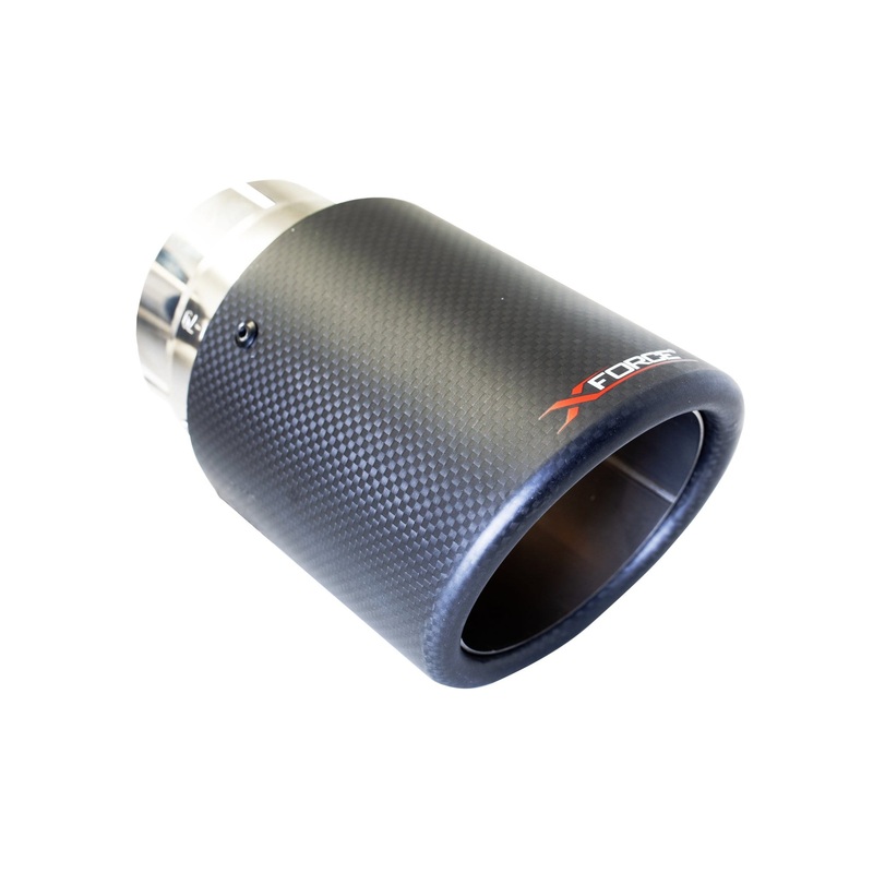 XForce 4″ Angle Cut Carbon Fiber Tips | Mk6/Mk7 GTI