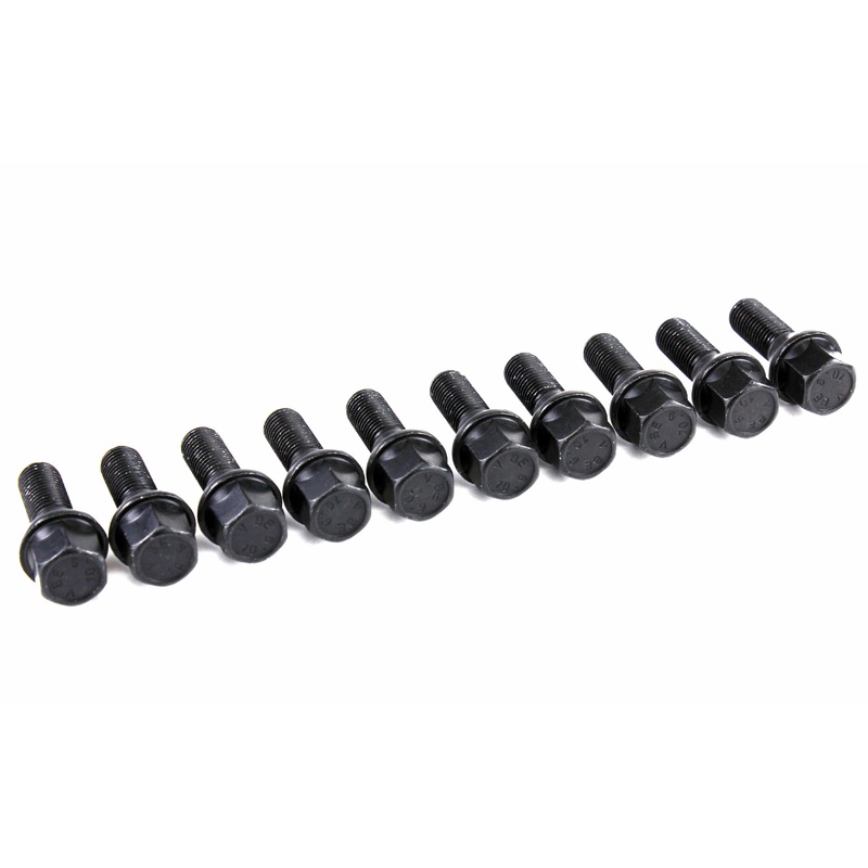 Bolt Kit in Black – Cone Seat 12×1.5 – 32mm (Set of 10)
