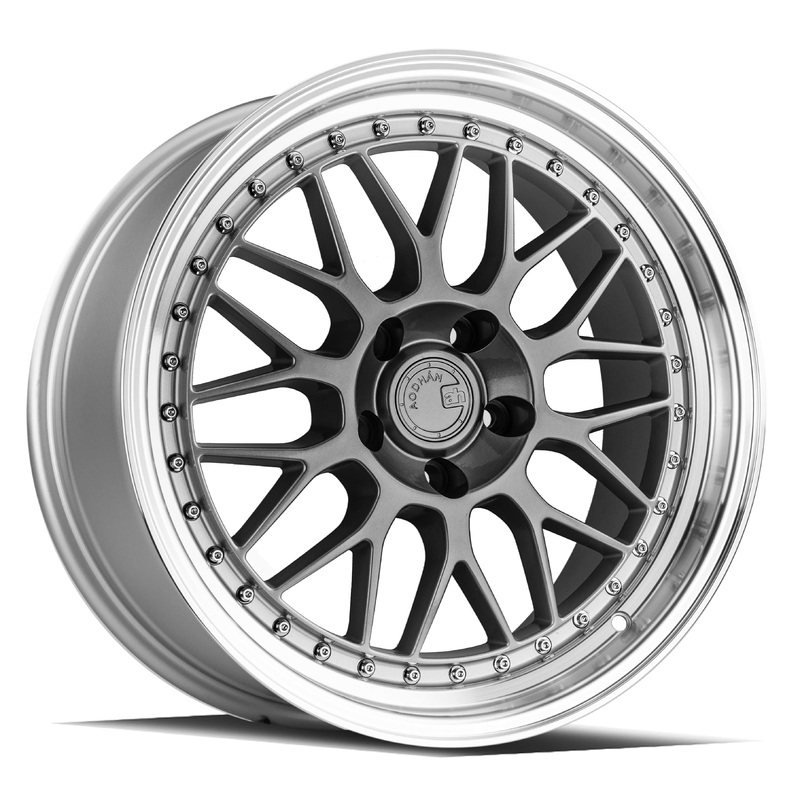 Aodhan AH02 18″ 5×100 Hyper Black w/ Machined Lip