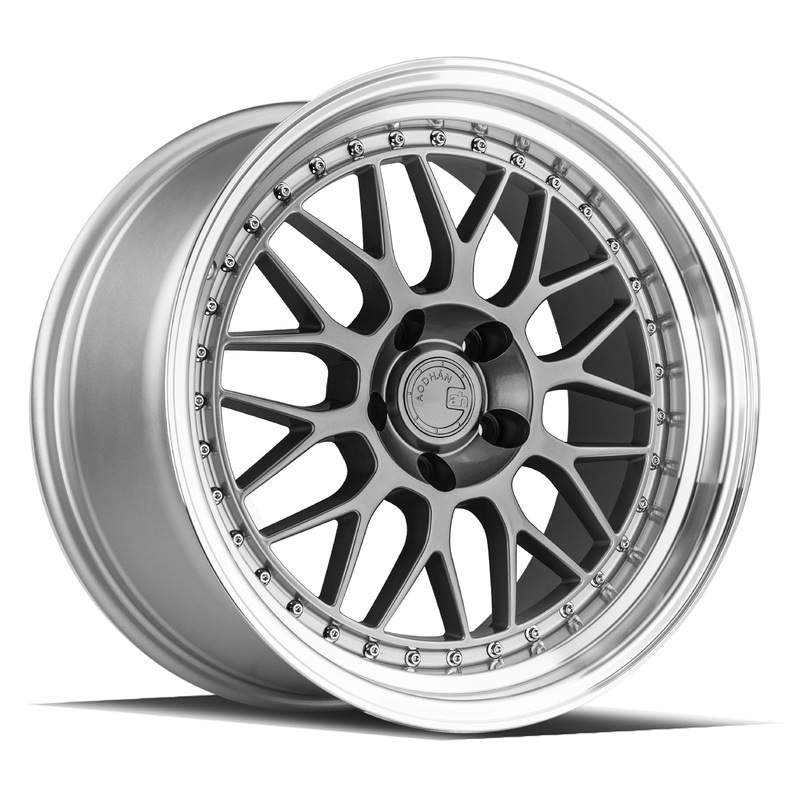 Aodhan AH02 18″ 5×120 Hyper Black w/ Machined Lip