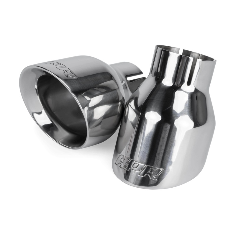 APR Double-Walled 4″ Slash-Cut Tips (Polished) – Set of 2