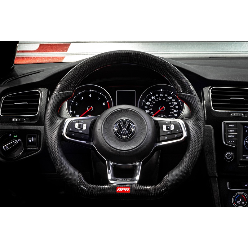 APR Carbon Fiber Steering Wheel w/ Perforated Leather – VW / Mk7 Golf R / GTi / GLi