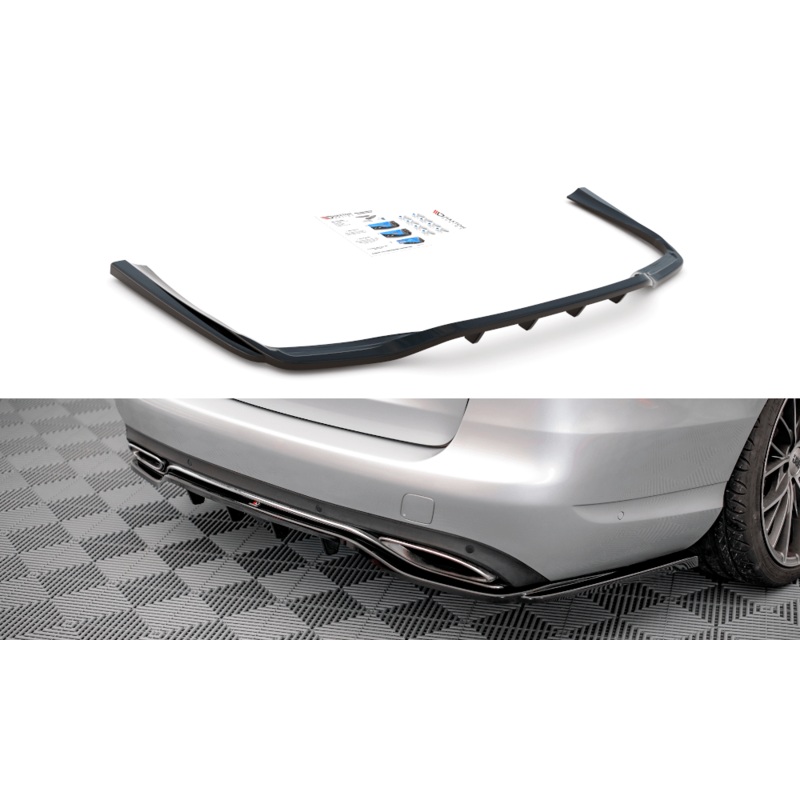 Maxton Design Central Rear Splitter (With Vertical Bars) Mercedes-Benz C W205