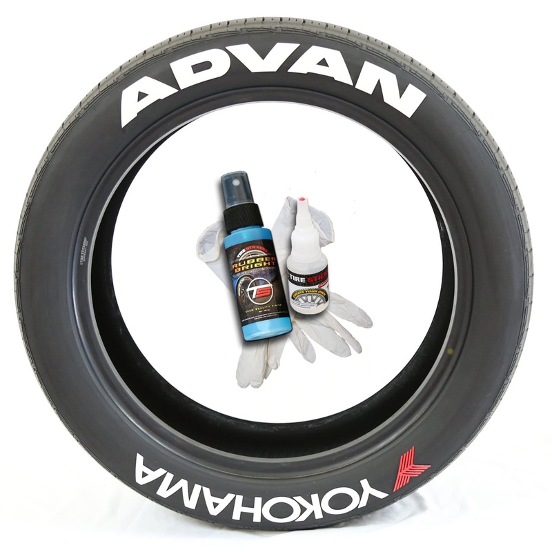 Tire Stickers – YOKOHAMA ADVAN WITH RED LOGO – Permanent