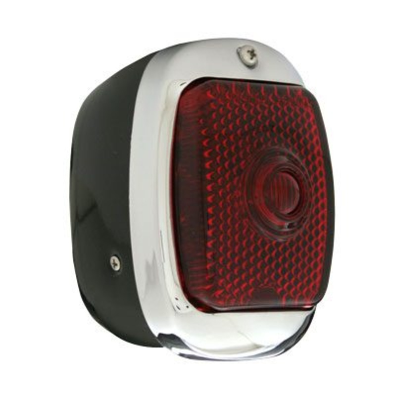 1947-1953 Chevrolet & GMC Tail Light Assembly, Black/Stainless with Blue Dot (Passenger Side)-GM Truck