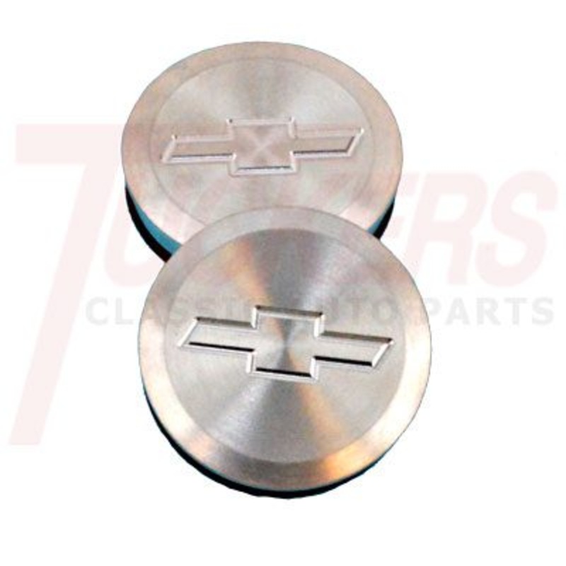1940-1966 Chevrolet Truck Bed Hole Plugs-Billit-Satin Aluminum- W/ Bowtie