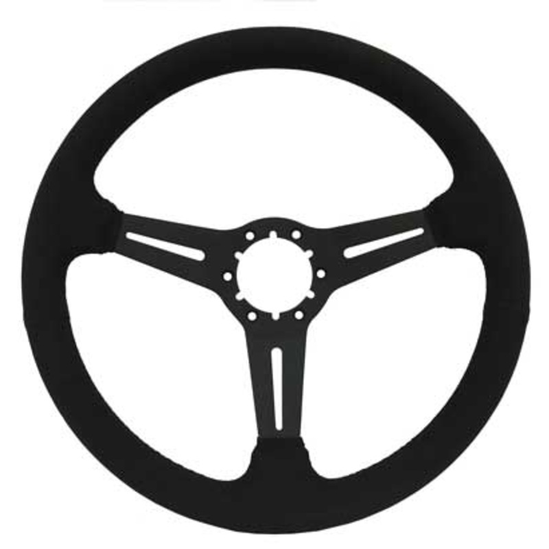 ULTRALUX SUEDE SLOT SPOKE STEERING WEEEL