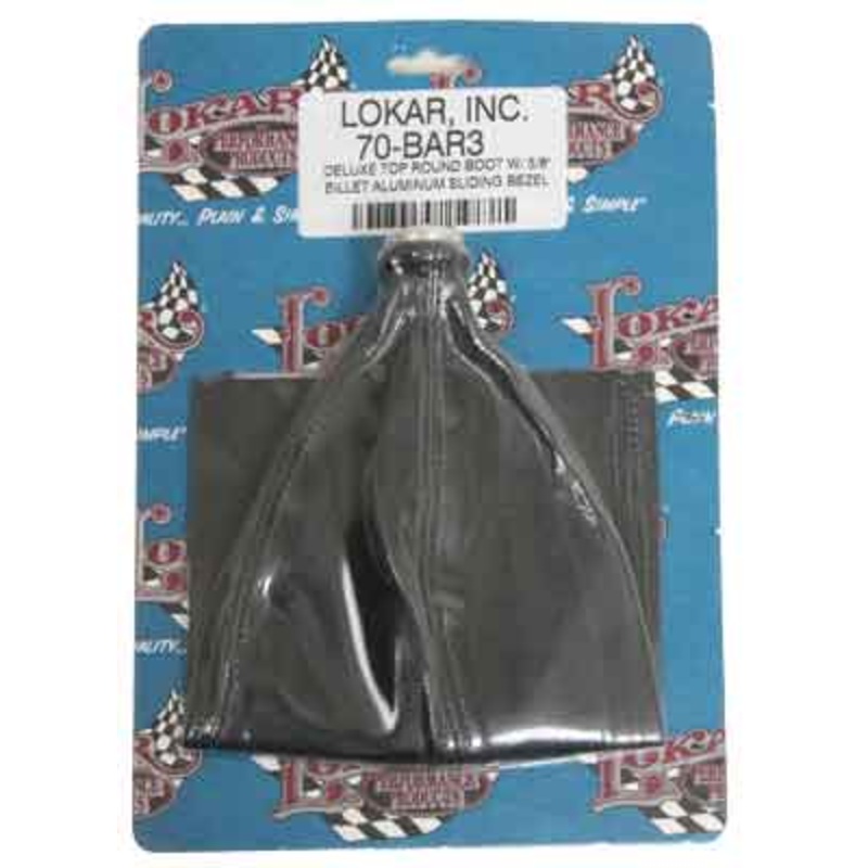 SHIFT BOOT BEZEL BILLET ALUMINUM 5/8 IN. SLIDING BEZEL W/DELUXE TOP ROUND BOOT