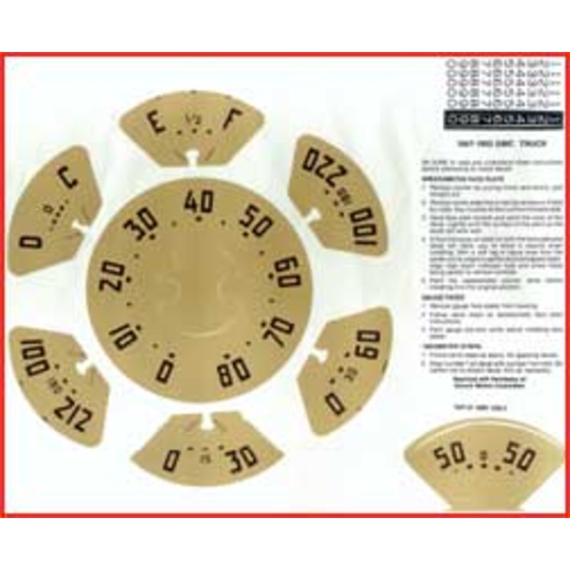 1947-1953 Gauge Refacing Kit-GMC Truck