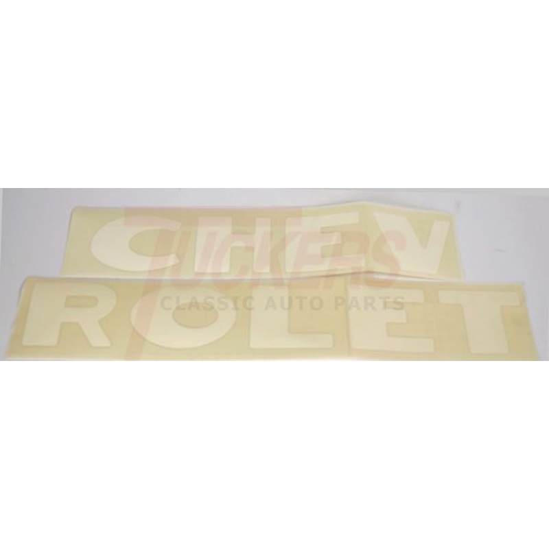 1947-1953 Tailgate Letter Decals – Chevy Truck Stepside (White)