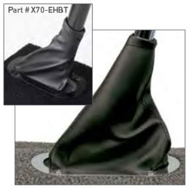 TRANS MOUNT HAND BRAKE BOOT W/ BLACK STAINLESS RING Lokar