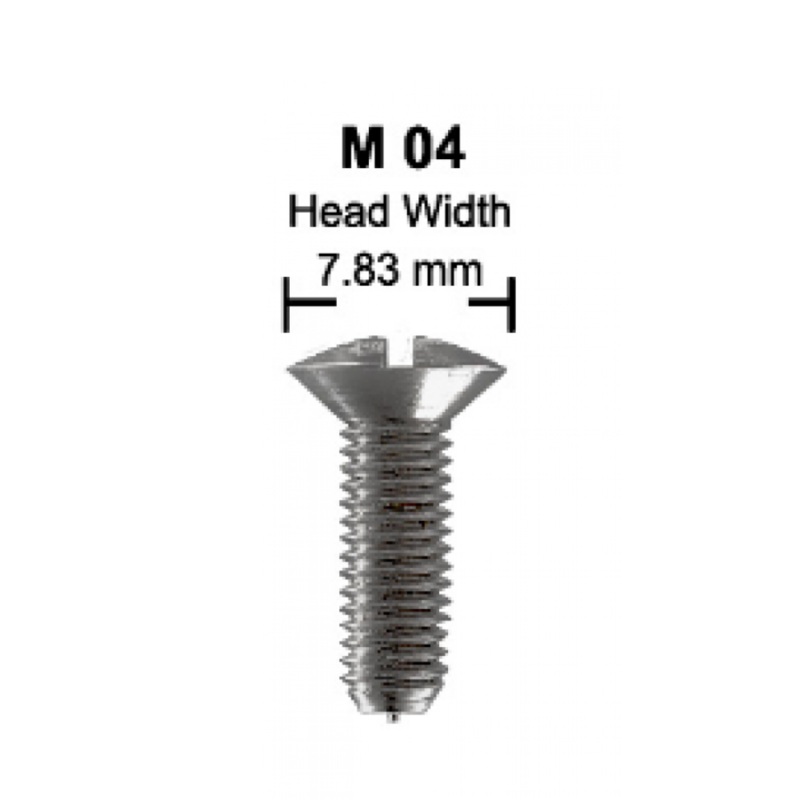 Oversized Head Oval Slot Screw M04X010 10 Pieces