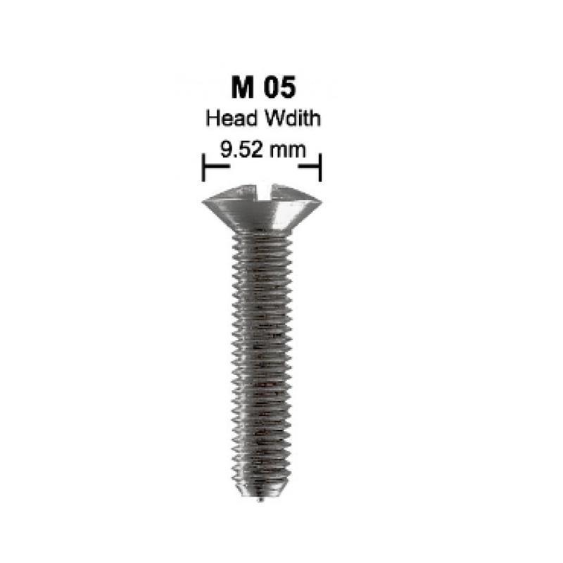 Oversized Head Oval Slot Screw M05X020 10 Pieces