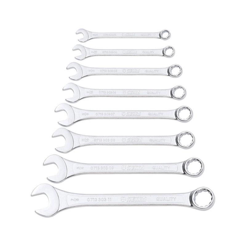 Zebra Powerdriv Standard Combination Wrench Pack of 8